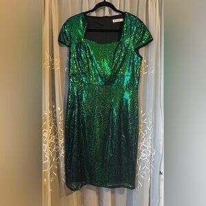 Grace Karin Emerald Sequin Mini Dress